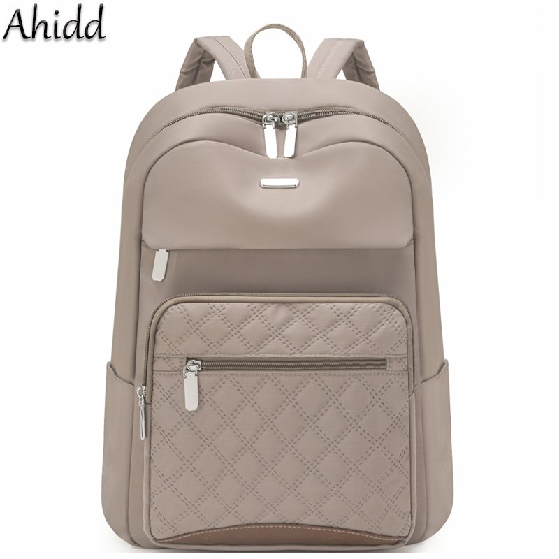 Laptop Accessories Women - ファッションチェック柄通勤デイパック女性防水ナイロンバックパック大容量スクールバッグラップトップバッグ軽量旅行リュックサック