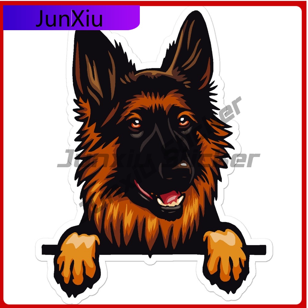 Laptop Accessories You Must Have - ジャーマンシェパード犬アニメ必須アイテムビニールモダンウィンドウデカールアクセサリー防水車ラップトップバンパー自動車外装ギフト装飾