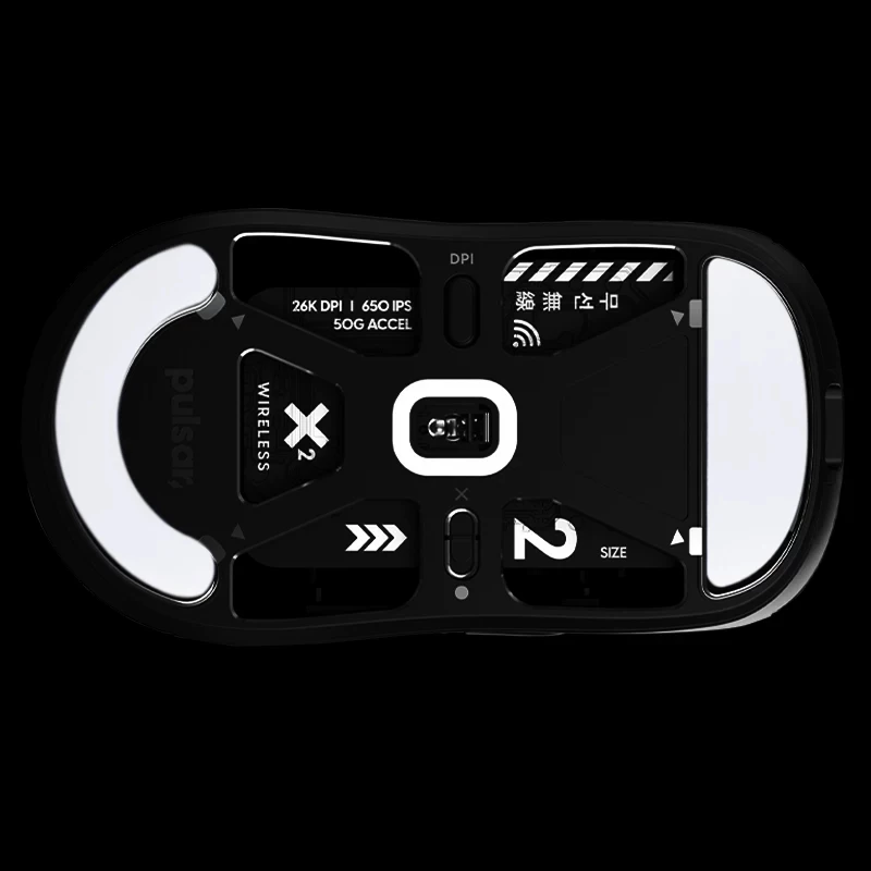 Mini Wireless Mouse - ESPTIGER ICE V2 マウススケートフィート Pulsar Xlite