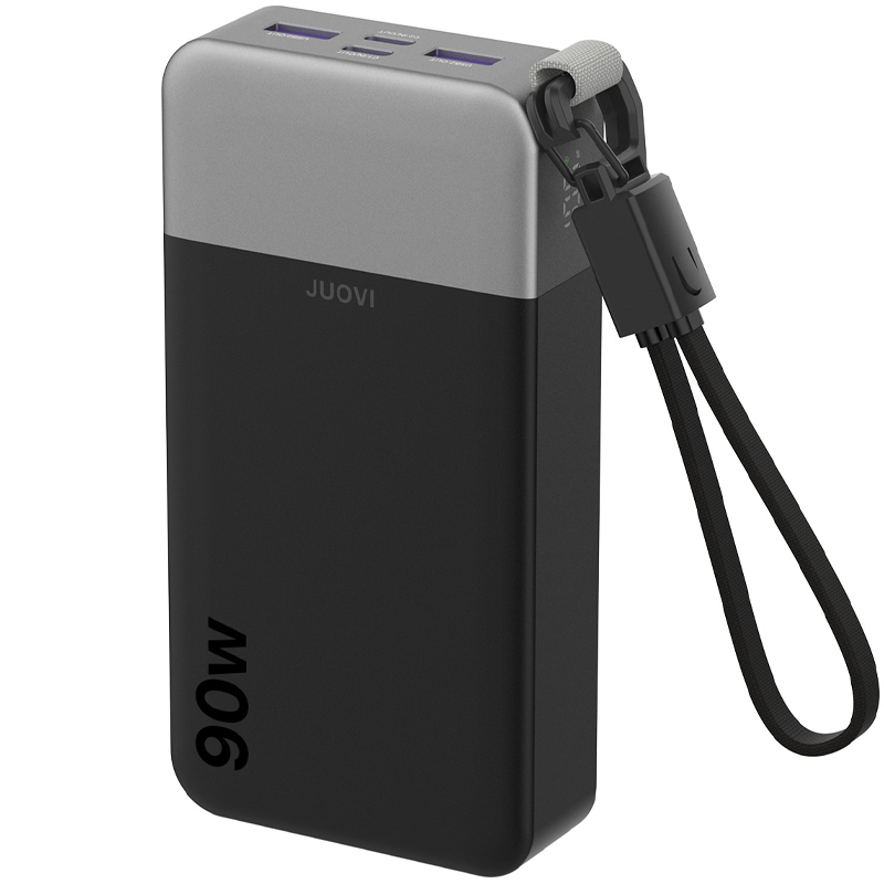 Laptop Accessories Dell - JUOVI 90W 20000mAh ポータブル充電器、ノートパソコン用パワーバンク、USB-Cケーブル付き、TSA承認済み急速充電バッテリーパック、ノートパソコン、MacBook、Dell XPS、iPhone 17/16/15/14/13シリーズ、Samsung