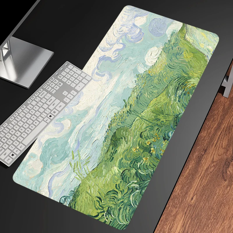 Laptop Accessories Bundle - クリエイティブ油絵星月夜マウスパッドゲーミングラップトップキーボードマットデスクマット Pc アクセサリーデスクプロテクター HD カーペット Xxl
