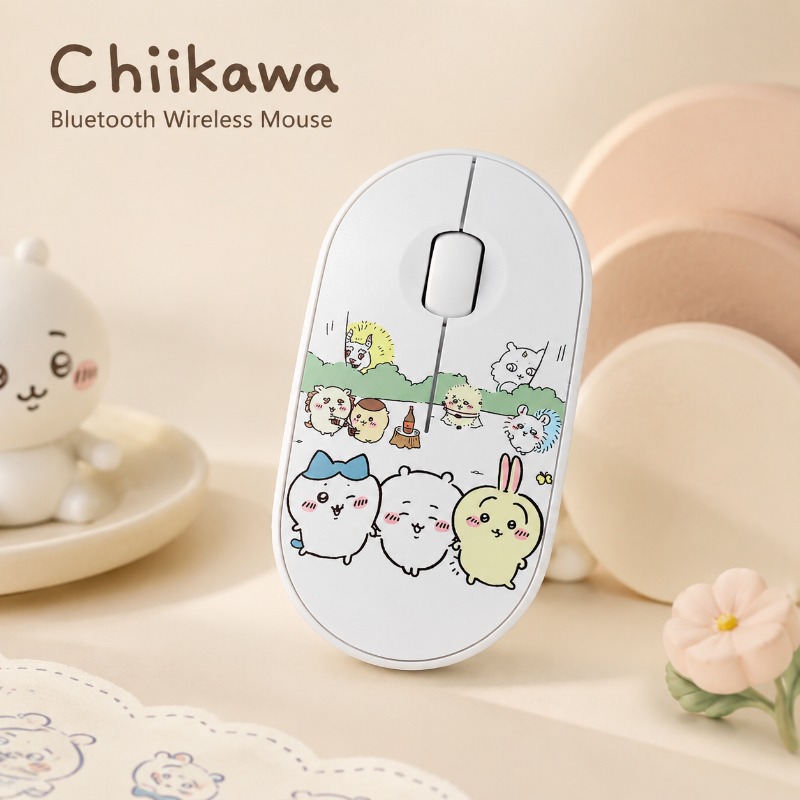 Mini Wireless Mouse - かわいい Chiikawa Bluetooth ワイヤレスマウス デュアルモード サイレント