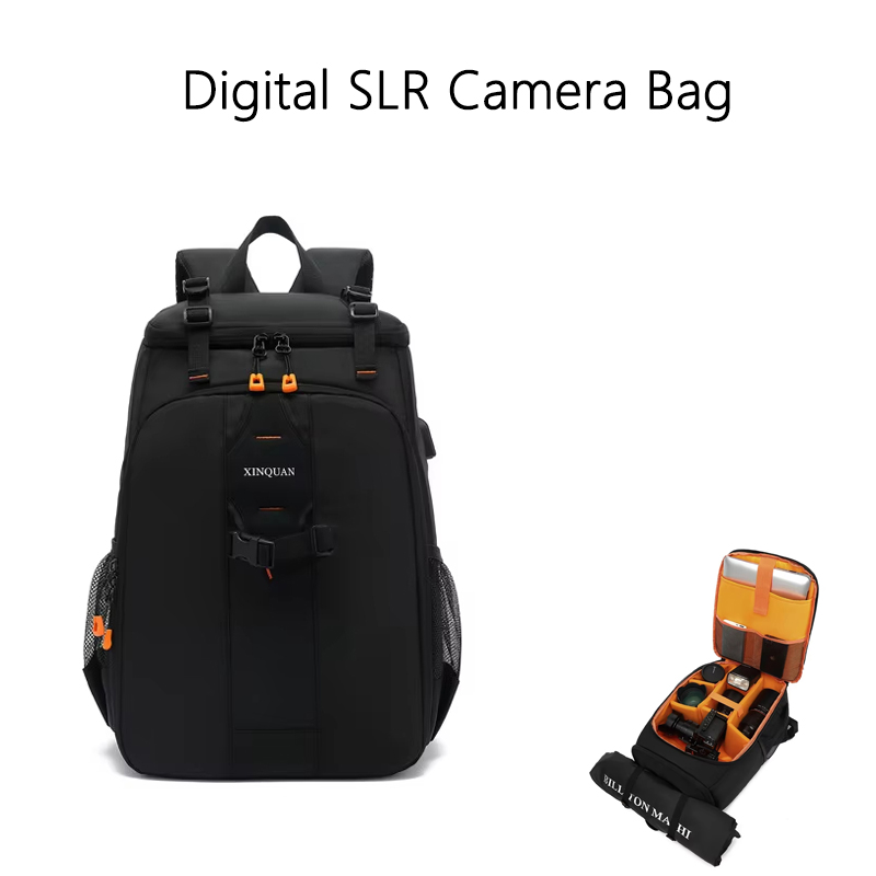Laptop Accessories Bag - 防水デジタル一眼レフカメラバックパック 大容量 耐衝撃 ノートパソコン収納 カスタム仕切り付き 撮影用バックパック