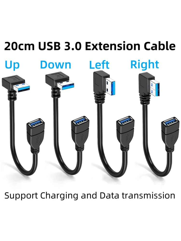 Laptop Accessories Women - 0.2M USB 3.0延長ケーブル 上下/左右/直角 USB A