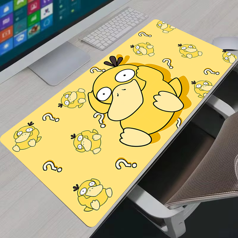 Laptop Accessories Gaming - マウスパッドアニメ P-ポケモン Psyduck XXL 大型ゲーミングマウスパッドノンスリップラバーデスクマットラップトップ PC