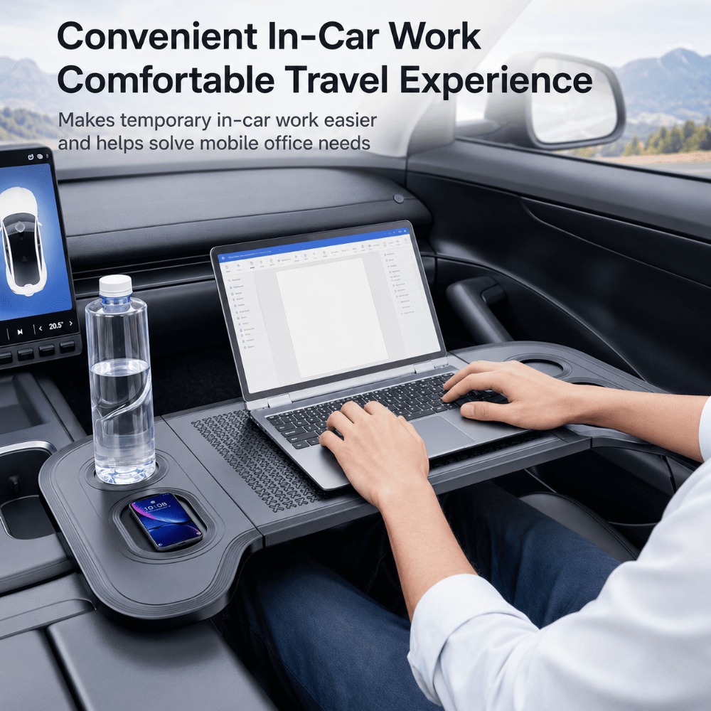Laptop Accessories - ユニバーサル車両用ステアリングホイールトレイ 多機能カーテーブル 食事・書き物・ノートパソコンデスク ポータブルインテリアアクセサリー
