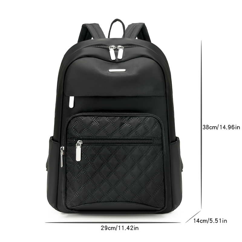 ファッションチェック柄通勤デイパック女性防水ナイロンバックパ - Laptop Accessories Women のレビューと価格