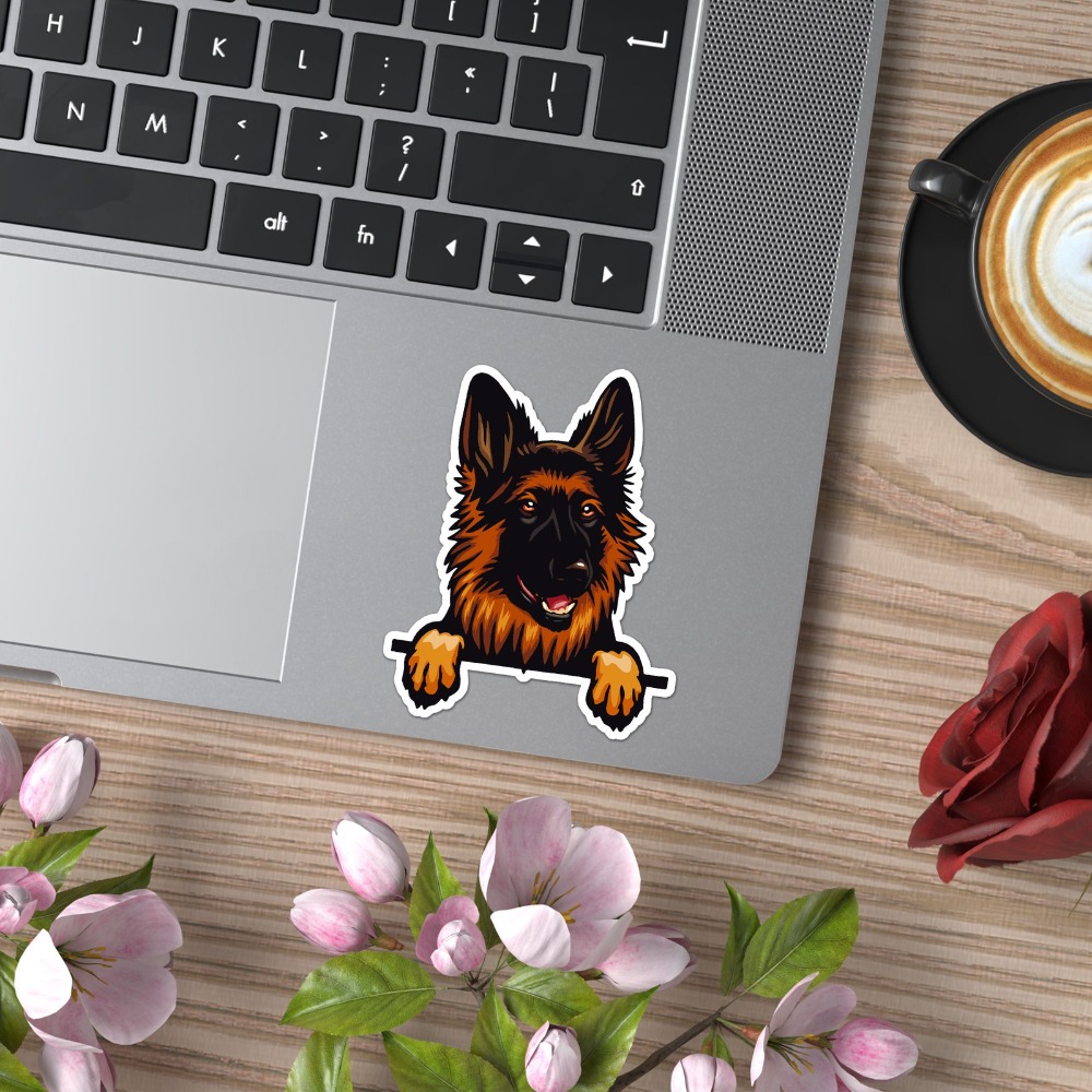 ジャーマンシェパード犬アニメ必須アイテムビニールモダンウィン - Laptop Accessories You Must Have のレビューと価格
