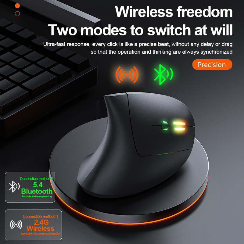 2.4GHz ブルートゥース ワイヤレスマウス 充電式 垂直 - Mini Wireless Mouse のレビューと価格