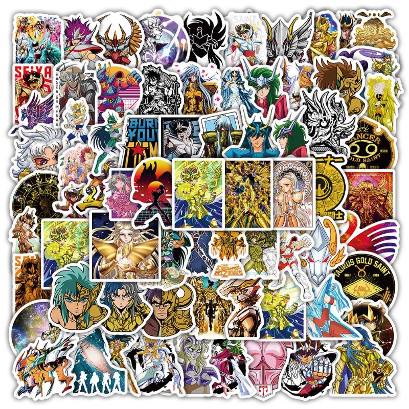 101 個聖闘士星矢アニメステッカー漫画キャラクター DIY - Laptop Accessories Decoration のレビューと価格