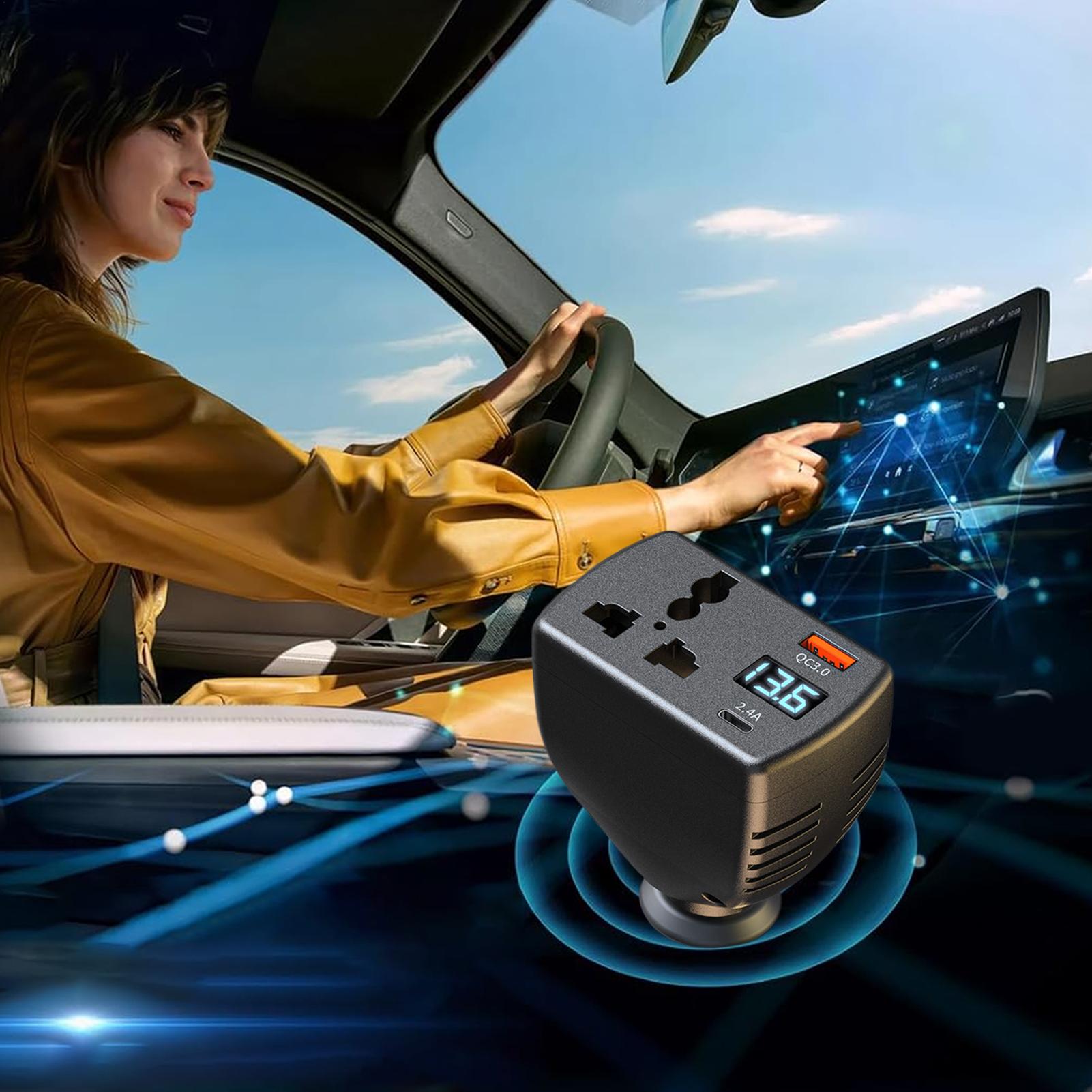 デジタルディスプレイ付きインバーターラップトップカーチャージ - Laptop Accessories Women のレビューと価格