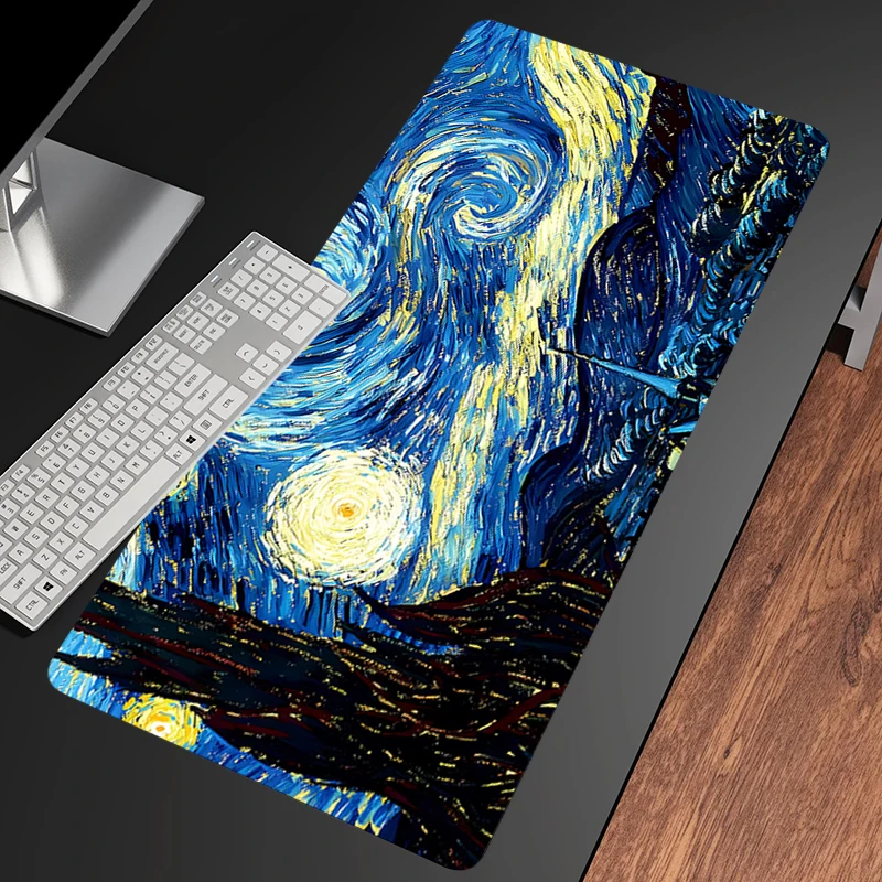 クリエイティブ油絵星月夜マウスパッドゲーミングラップトップキ - Laptop Accessories Bundle のレビューと価格