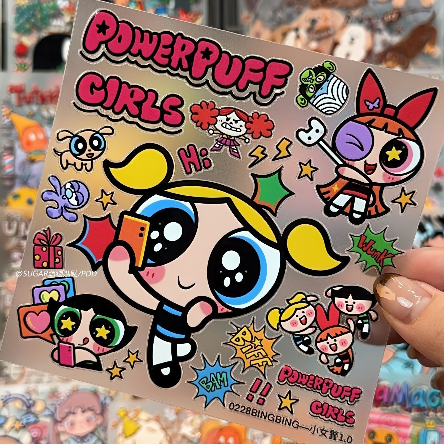 かわいいパワーパフガールキャラクターステッカーシート ヴィン - Laptop Accessories Decoration のレビューと価格