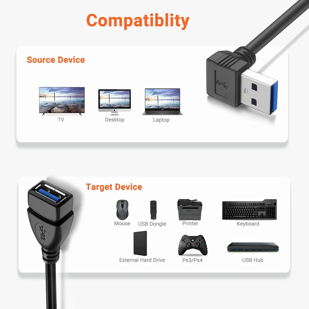 0.2M USB 3.0延長ケーブル 上下/左右/直角 US - Laptop Accessories Women のレビューと価格