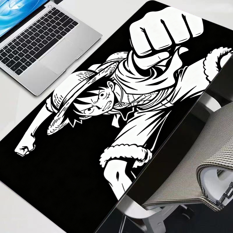 白黒マウスパッド ワンピース ルフィ ビッグ ゲーマー ゲー - Laptop Accessories Gaming のレビューと価格