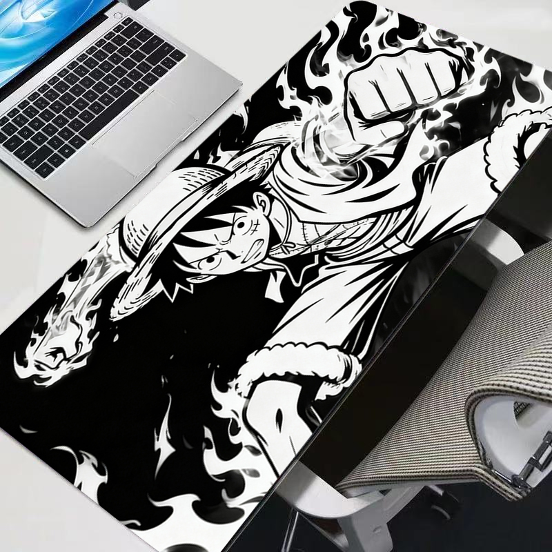 白黒マウスパッド ワンピース ルフィ ビッグ ゲーマー ゲー - Laptop Accessories Gaming のレビューと価格