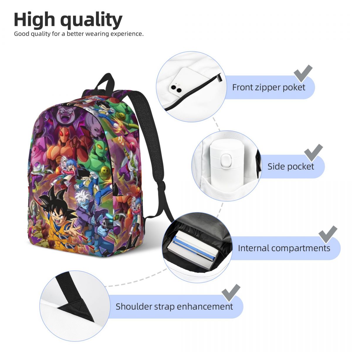 ドラゴンボール DAIMA ファッションバックパックアウトド - Laptop Accessories Women のレビューと価格