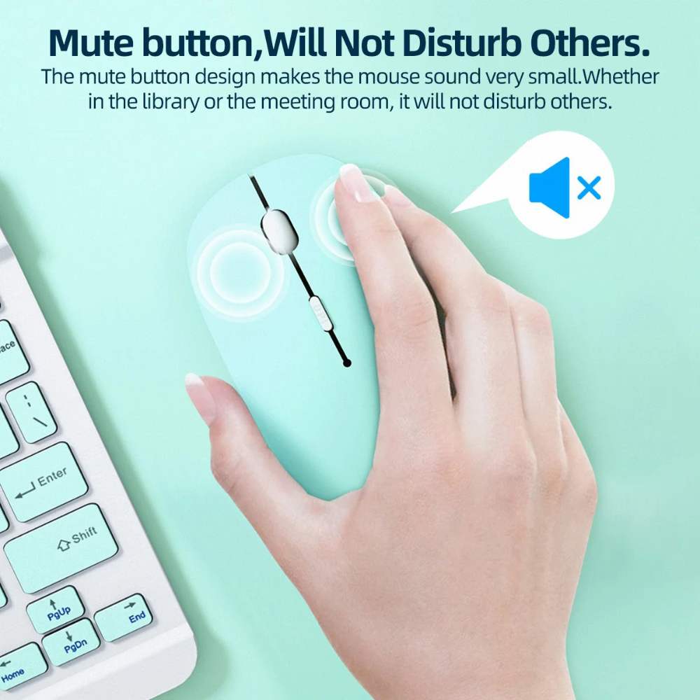サイレント Bluetooth 互換マウスコンピュータラップ - Mini Wireless Mouse のレビューと価格