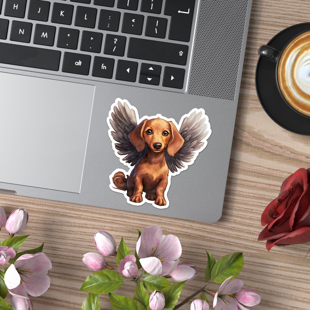 ダックスフントエンジェルビニール新しい必需品クラシックトラッ - Laptop Accessories You Must Have のレビューと価格